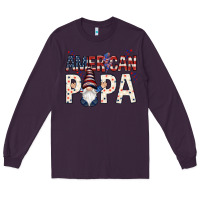 Plum american papa with gnome Long Sleeve Tee - NancyCooperArtShop