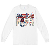 White american papa with gnome Long Sleeve Tee - NancyCooperArtShop