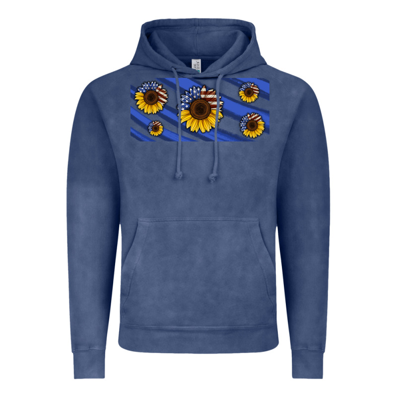 American Flag Sunflowers 16oz Libbey Cup Vintage Hoodie by HRA Design Shop | Teevron