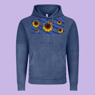 American Flag Sunflowers 16oz Libbey Cup Vintage Hoodie Designed By Hra Design Shop
