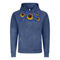 Vintage Denim american flag sunflowers 16oz libbey cup Vintage Hoodie - HRA Design Shop