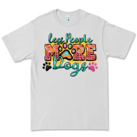 Dove Grey less people more dogs paw zillion Premium Tee - Zillion Design Studio