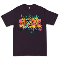 Plum less people more dogs paw zillion Premium Tee - Zillion Design Studio