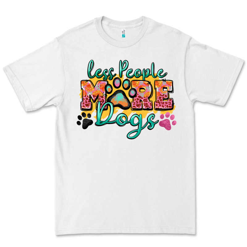 Less People More Dogs Paw Zillion Premium Tee by Zillion Design Studio | Teevron