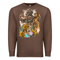 Chestnut Western Rabbit with Crosses Premium Sweatshirt - LillyAllenDesigns