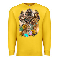 Lemon Western Rabbit with Crosses Premium Sweatshirt - LillyAllenDesigns