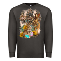 Western Rabbit With Crosses Premium Sweatshirt | Teevron