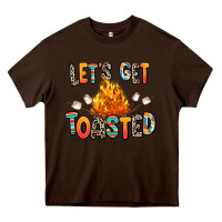Chocolate Brown let's get toasted Heavy Core Tee - RanaPortraitStore