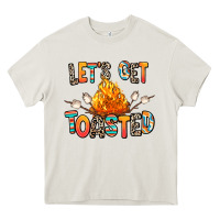 Cream let's get toasted Heavy Core Tee - RanaPortraitStore