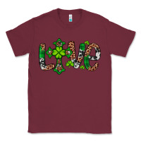 Burgundy Western St. Patrick's Day Love Cross Classic Tee - Artiststas