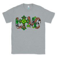 Heather Grey Western St. Patrick's Day Love Cross Classic Tee - Artiststas