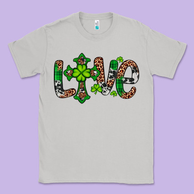Western St. Patrick's Day Love Cross Classic Tee Designed By Artiststas