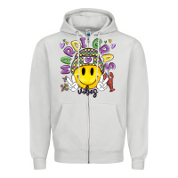 Dove Grey mardi gras vibes Zipper Hoodie - MaliasSmallBusiness
