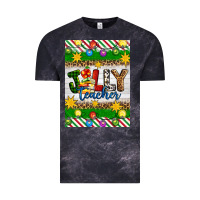 Cloud Black Christmas jolly teacher Vintage Tee - Artiststas