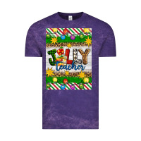 Cloud Purple Christmas jolly teacher Vintage Tee - Artiststas