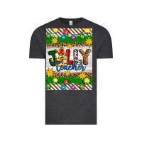 Vintage Black Christmas jolly teacher Vintage Tee - Artiststas