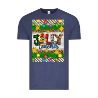 Vintage Denim Christmas jolly teacher Vintage Tee - Artiststas