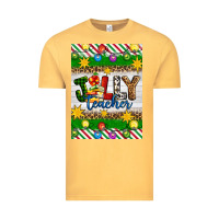 Vintage Mustard Christmas jolly teacher Vintage Tee - Artiststas