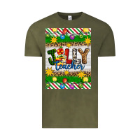 Vintage Olive Christmas jolly teacher Vintage Tee - Artiststas