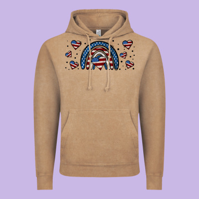American Flag Rainbow 16oz Libbey Cup Vintage Hoodie Designed By Hra Design Shop