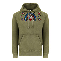 Vintage Olive american flag rainbow 16oz libbey cup Vintage Hoodie - HRA Design Shop