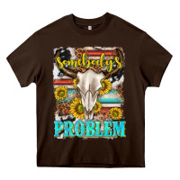 Chocolate Brown somebodys problem Heavy Core Tee - texasbilliewilder