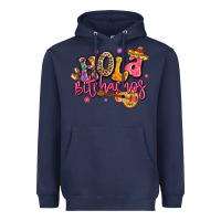 Navy hola bitchachos mexico cinco de mayo Heavyweight Hoodie - LillyAllenDesigns