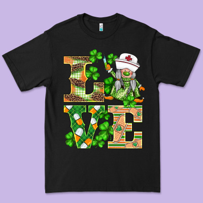 St.patricks Nurse Love Gnomies Premium Tee Designed By Barkaloodesign