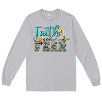 Moon Dust faith over fear with cross Long Sleeve Tee - BarkalooDesign