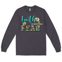 Smoke faith over fear with cross Long Sleeve Tee - BarkalooDesign
