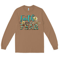 Faith Over Fear With Cross Long Sleeve Tee | Teevron