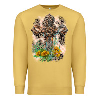 Antique Gold Western with Crosses Premium Sweatshirt - LillyAllenDesigns