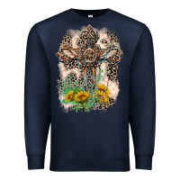 Navy Western with Crosses Premium Sweatshirt - LillyAllenDesigns