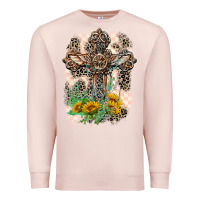 Pale Pink Western with Crosses Premium Sweatshirt - LillyAllenDesigns