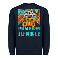 Navy pumpkin junkie Heavyweight Sweatshirt - Artiststas