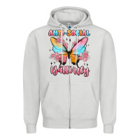 Anti Social Butterfly Zipper Hoodie | Teevron
