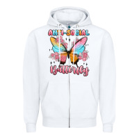 White anti social butterfly Zipper Hoodie - MaliasSmallBusiness