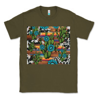 Army Green cactus gemstone Classic Tee - AdoDesignShop