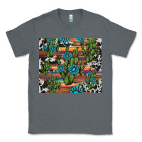 Charcoal Heather cactus gemstone Classic Tee - AdoDesignShop