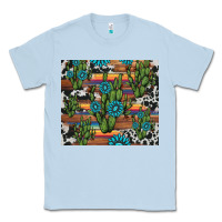 Dusty Blue cactus gemstone Classic Tee - AdoDesignShop
