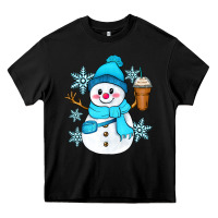 Black cute snowman Heavy Core Tee - Zillion Design Studio