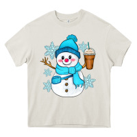 Cream cute snowman Heavy Core Tee - Zillion Design Studio