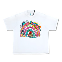 White school rainbow Urban Heavy Tee - AdoDesignShop