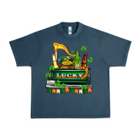 Midnight Navy lucky truck with flags and beers Urban Heavy Tee - AdoDesignShop