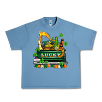 Pebble Blue lucky truck with flags and beers Urban Heavy Tee - AdoDesignShop