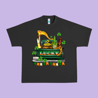 Lucky Truck With Flags And Beers Urban Heavy Tee Designed By Adodesignshop