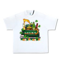 White lucky truck with flags and beers Urban Heavy Tee - AdoDesignShop