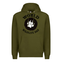 Army Green World Wildlife Day Premium Hoodie - Bettercallsaul