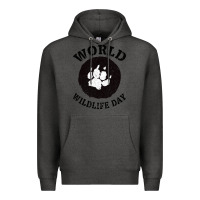 Charcoal Heather World Wildlife Day Premium Hoodie - Bettercallsaul