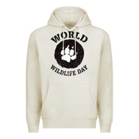 Oatmeal Heather World Wildlife Day Premium Hoodie - Bettercallsaul